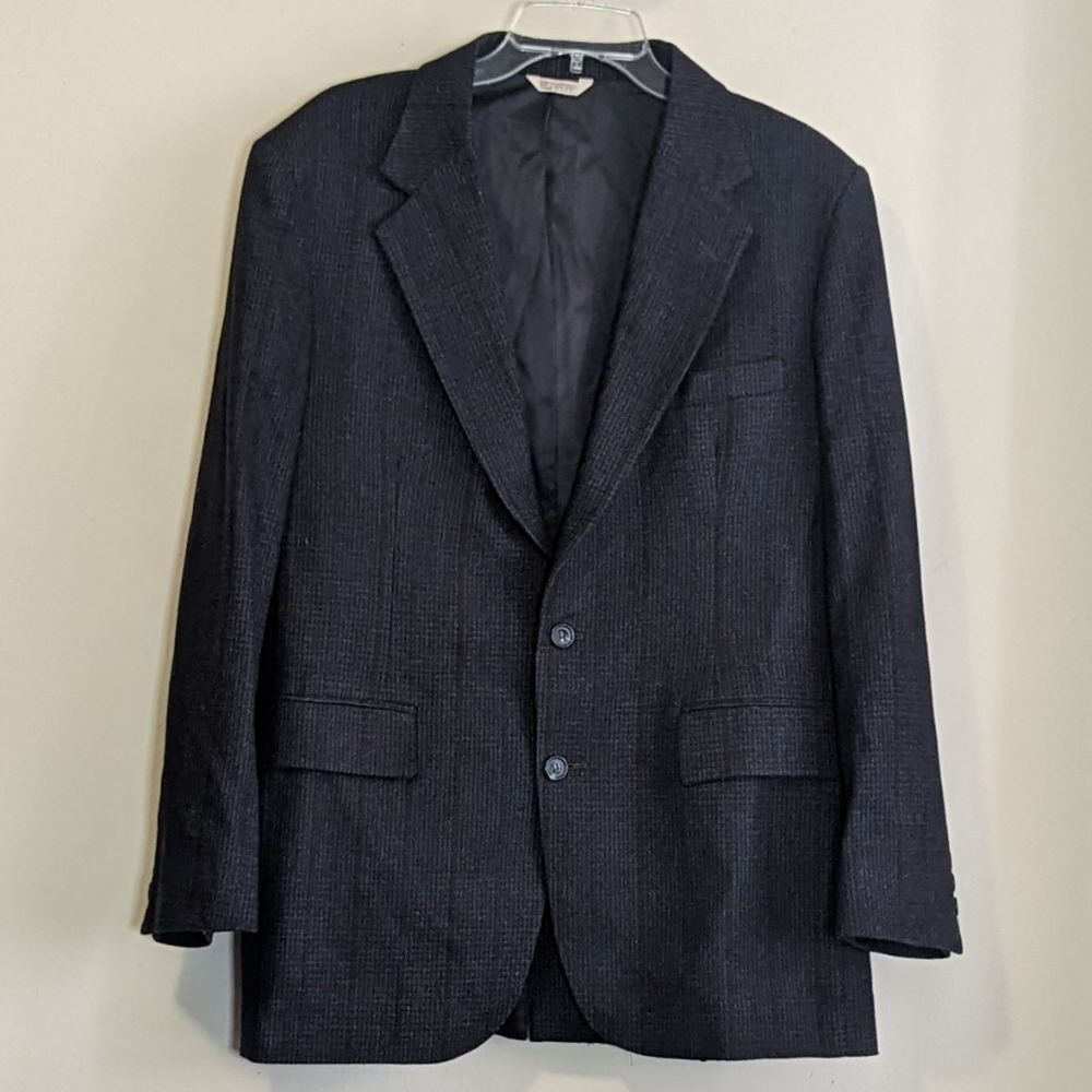 Christopher Hayes Men's Wool Blazer Charcoal Gray Grey 40R